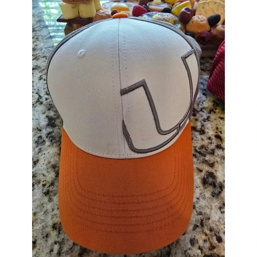 Vintage University of Miami Baseball Cap Men's Medium/Large Gray‎ Orange One Fit